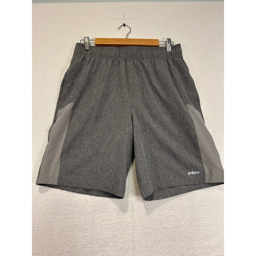 Prince Mens Athletic Shorts Gray Heathered 9 Inch Inseam Size Medium NWT